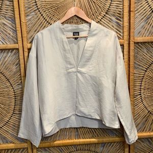 Eileen Fisher Raw Silk Top